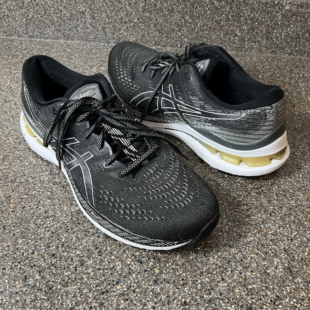 Asics Gel-Kayano 28 Mens US 12 Running Shoes Black/Gray Athletic Sneaker Lace Up